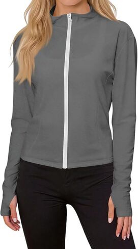 Women's Upf 50+ Lightweight Athletic Jacket Sun Protection Full Zip Long Sleeve Hiking Outdoor Shirts in Saudi Arabia