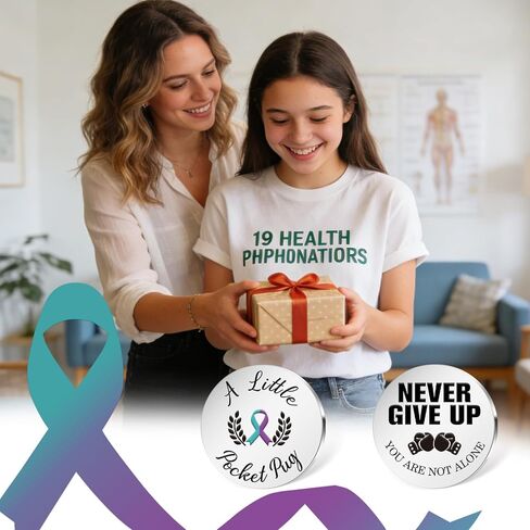 Cancer Awareness Pocket Hug For Women Men Multi-Colored Ribbon Pocket Hug Encouraging Gifts For Women Men in Kuwait