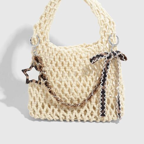 Pom Pom Bag Charm Chain for Women, Cute Plush Pom Purse Chains Bag Extender Chain for Handbags in Kuwait