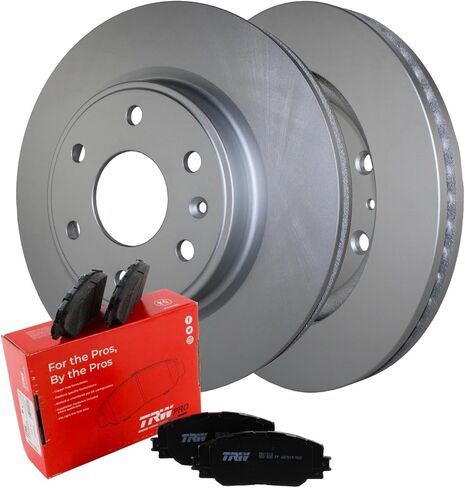 Coated 325mm Disc Rotors and TRW Pro Ceramic Pad Set with Hardware and Acoustic Sensors Front Brake Kit For Buick Enclave Chevrolet Traverse GMC Acadia Limited Saturn Outlook 3.6L V6 in Kuwait