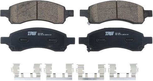 Coated 325mm Disc Rotors and TRW Pro Ceramic Pad Set with Hardware and Acoustic Sensors Front Brake Kit For Buick Enclave Chevrolet Traverse GMC Acadia Limited Saturn Outlook 3.6L V6 in Kuwait