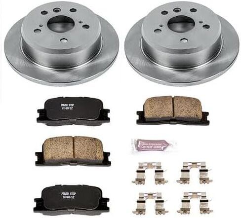 PowerStop Rear Brake Kit For Lexus ES300 2002-03 |ES330 2004-06 |Toyota Camry 2002-06 - Disc Rotors & Ceramic Brake Pads Replacement, KOE2418 in Saudi Arabia