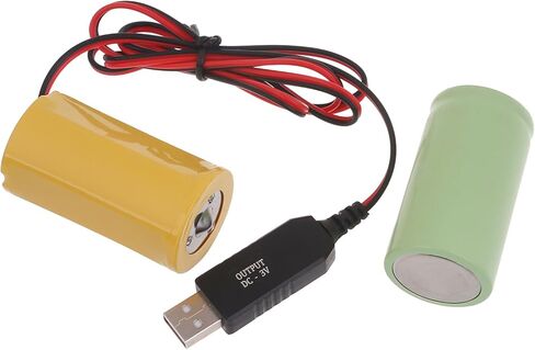 Universal LR20 D Battery Eliminators USB Powered Cable Replace 2Pcs 1.5V D Size Battery for Toy Controllers Flashlight in Kuwait