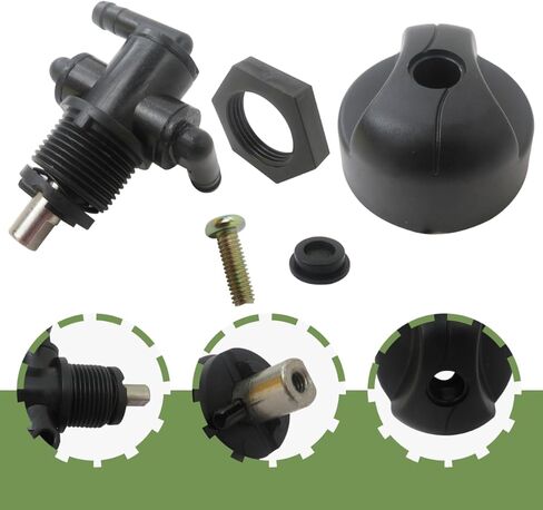 Fuel Tank Valve Petcock 3 Way & Knob NUT Fit for Polaris 1997-2004 Sportsman 500 HO, Replace# 7052161 5432559 in Kuwait