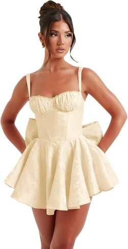 BONOYUER Satin Homecoming Dresses for Teens Short Prom Dress with Bow Cute Corset Birthday Party Gown in Saudi Arabia
