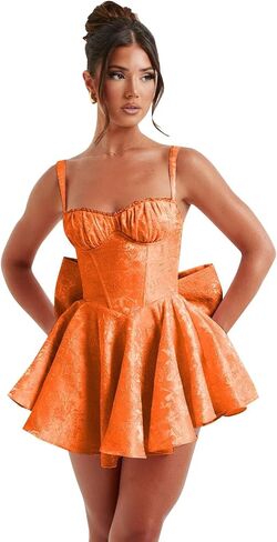 BONOYUER Satin Homecoming Dresses for Teens Short Prom Dress with Bow Cute Corset Birthday Party Gown in Saudi Arabia