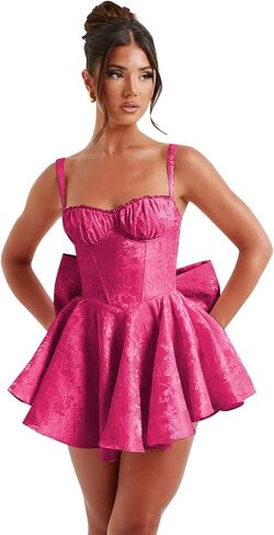 BONOYUER Satin Homecoming Dresses for Teens Short Prom Dress with Bow Cute Corset Birthday Party Gown in Saudi Arabia