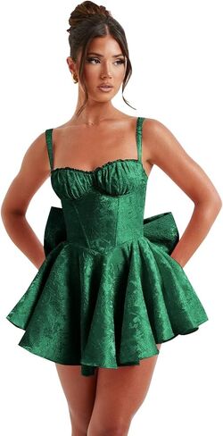 BONOYUER Satin Homecoming Dresses for Teens Short Prom Dress with Bow Cute Corset Birthday Party Gown in Saudi Arabia