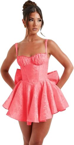 BONOYUER Satin Homecoming Dresses for Teens Short Prom Dress with Bow Cute Corset Birthday Party Gown in Saudi Arabia