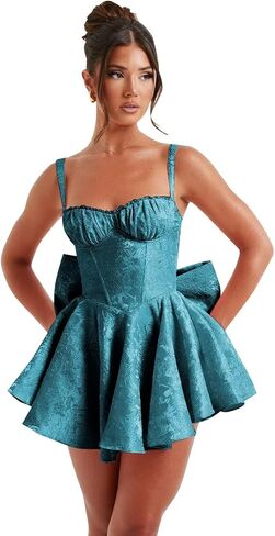 BONOYUER Satin Homecoming Dresses for Teens Short Prom Dress with Bow Cute Corset Birthday Party Gown in Saudi Arabia