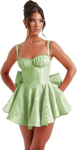 BONOYUER Satin Homecoming Dresses for Teens Short Prom Dress with Bow Cute Corset Birthday Party Gown in Saudi Arabia