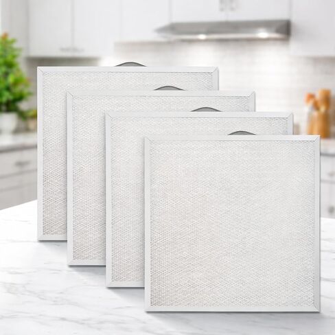 99010316 Range Hood Filter, 11 1/4" x 11 3/4" x 3/8" for compatible with Broan S99010316, WA65AF, BPQTAF, compatible with Kenmore Sears QT20000 Series Replacement Aluminum Grease Filter (4 Pack) in Saudi Arabia
