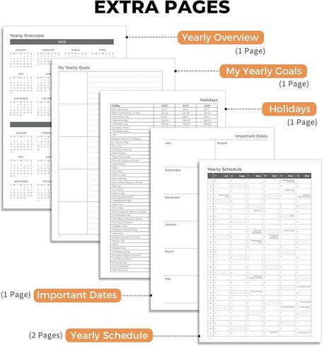 AHGXG Academic Planner 2026-2027, July 2026 - June 2027, Weekly and Monthly, 5.7" x 8.3", Hardcover, Spiral-Bound, for Women, Teacher, Student, School, 12-Month Tabs (Colourful Tree) in Kuwait