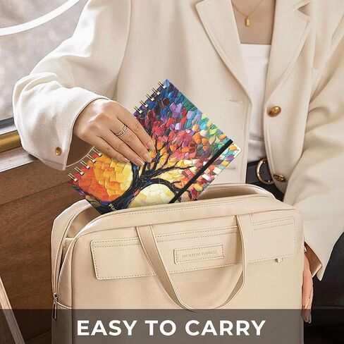 AHGXG Academic Planner 2026-2027, July 2026 - June 2027, Weekly and Monthly, 5.7" x 8.3", Hardcover, Spiral-Bound, for Women, Teacher, Student, School, 12-Month Tabs (Colourful Tree) in Kuwait