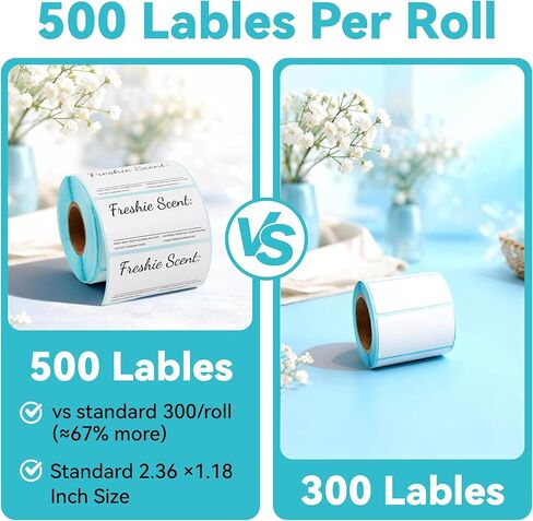 500 لفة من ملصقات تعليمات العناية بالرائحة المنعشة، مقاس 2.36 × 1.18 بوصة، ملصقات تحذيرية معطرة للسيارة مع خط رائحة فارغ، مطبوعة حرارية مقاومة للماء، متعددة الاستخدامات للسيارات، الخزانات، الأدراج، معطرات الغرف، الشركات الصغيرة in Kuwait