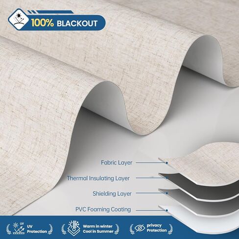 ستائر آلية بدون حفر مع جهاز تحكم عن بعد، ستائر تعتيم أوتوماتيكية مع لوحة شمسية، ظلال دوارة كهربائية ذكية لاسلكية للنوافذ، بيج، 32 × 72 in Kuwait