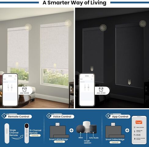 ستائر آلية بدون حفر مع جهاز تحكم عن بعد، ستائر تعتيم أوتوماتيكية مع لوحة شمسية، ظلال دوارة كهربائية ذكية لاسلكية للنوافذ، بيج، 32 × 72 in Kuwait