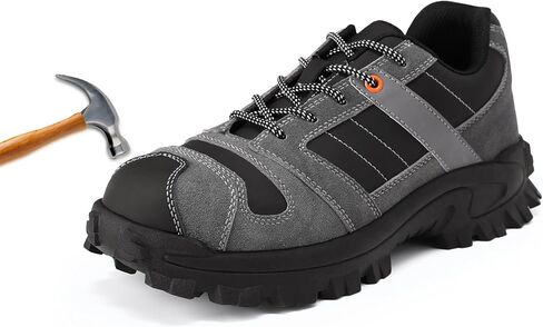 YOUTHUP Steel Toe Shoes for Men Non Slip Resistant Work Shoes Lightweight Comfortable Sneakers Proof Industrial Construction Steel Safety Zapatos in Saudi Arabia