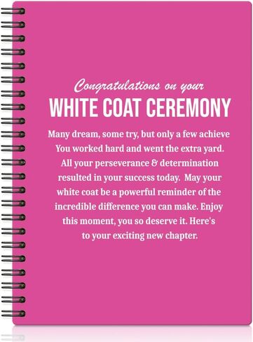 XQLZY Congratulations On Your White Coat Ceremony Purple Spiral Notebook, White Coat Ceremony Gifts for Daughter Son, Med School Graduation Gifts for Physical Therapy Doctor Nurse Medical Student in Kuwait