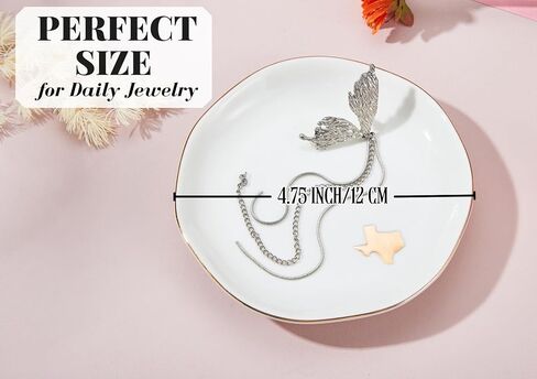 InnoBeta Texas Gifts for Women, Ceramic Ring Dish 4.75", Handcrafted Jewelry Tray, Decorative Trinket Dish for Rings Earrings Necklaces, Birthday & Mother’s Day Gift in Saudi Arabia