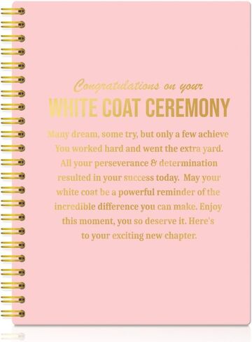 XQLZY Congratulations On Your White Coat Ceremony Purple Spiral Notebook, White Coat Ceremony Gifts for Daughter Son, Med School Graduation Gifts for Physical Therapy Doctor Nurse Medical Student in Saudi Arabia