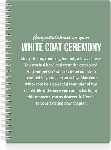 XQLZY Congratulations On Your White Coat Ceremony Purple Spiral Notebook, White Coat Ceremony Gifts for Daughter Son, Med School Graduation Gifts for Physical Therapy Doctor Nurse Medical Student in Saudi Arabia