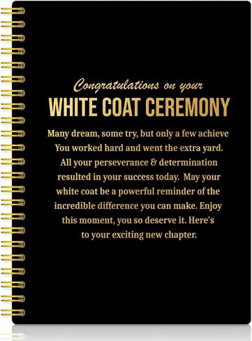 XQLZY Congratulations On Your White Coat Ceremony Purple Spiral Notebook, White Coat Ceremony Gifts for Daughter Son, Med School Graduation Gifts for Physical Therapy Doctor Nurse Medical Student in Saudi Arabia