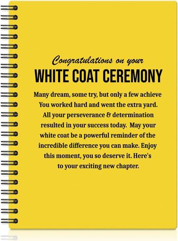 XQLZY Congratulations On Your White Coat Ceremony Purple Spiral Notebook, White Coat Ceremony Gifts for Daughter Son, Med School Graduation Gifts for Physical Therapy Doctor Nurse Medical Student in Saudi Arabia