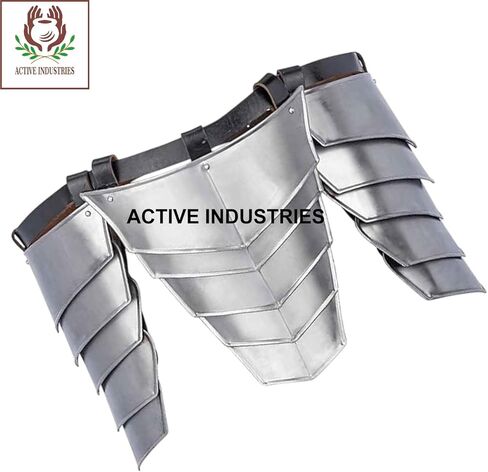 Medieval Steel Tasset Belt – 18‑Gauge Armor Thigh Protection with Riveted Belt Costume, Reenactment, LARP in Kuwait