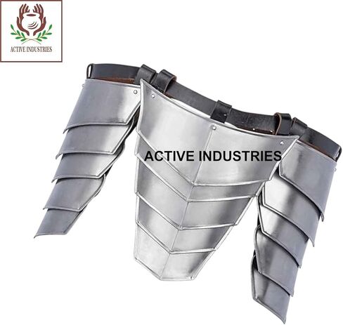 Medieval Steel Tasset Belt – 18‑Gauge Armor Thigh Protection with Riveted Belt Costume, Reenactment, LARP in Kuwait