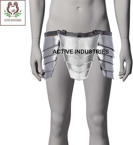 Medieval Steel Tasset Belt – 18‑Gauge Armor Thigh Protection with Riveted Belt Costume, Reenactment, LARP in Kuwait