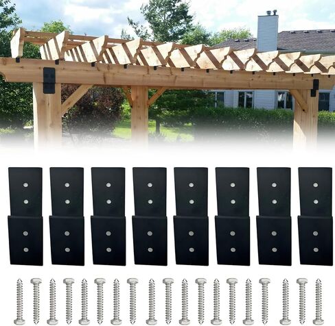 12.5" x 5" Z-Shape Brackets,Heavy Duty Steel Brackets for Wood Post to Beam Support,Double Angle Channel Profile Corner Brace for Wood Shelves Fixing Lumber Connector Pergola Brackets(4Pack) in Saudi Arabia