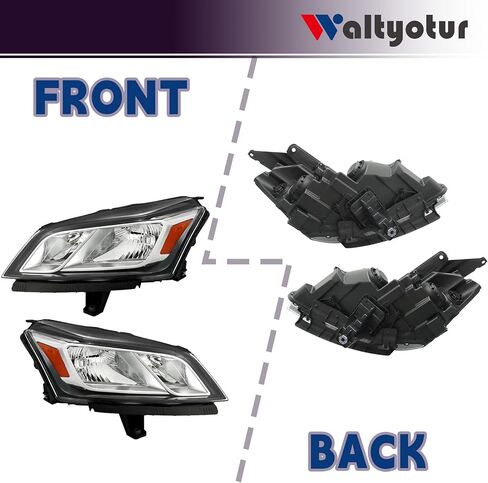waltyotur Driver and Passenger Side Headlight Headlamp Assembly Halogen Left LH Right RH Replacement for Traverse 2013 2014 2015 2016 2017 Replacement for 84262931 84262932 in Kuwait