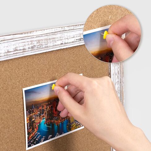 لوحة إعلانات Board2by Cork Board مقاس 36 × 48، لوحة فلين بإطار خشبي أبيض مقاس 4x3، لوحة مكتب لفلين الحائط، لوحة دبوس إشعار كبيرة مثبتة على الحائط مع 16 دبابيس دفع للمدرسة والمنزل والمكتب in Kuwait