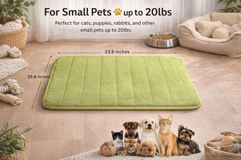 Washable Cat Bed Mat – 3-Pack for Indoor/Outdoor Use, Soft and Warm Sleeping Mat for Cats, Small Pets, Kitty, Puppy, Rabbit – Cozy Bedding for Pets Up to 20lbs in Kuwait