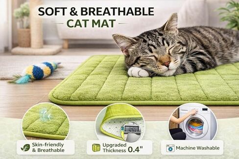 Washable Cat Bed Mat – 3-Pack for Indoor/Outdoor Use, Soft and Warm Sleeping Mat for Cats, Small Pets, Kitty, Puppy, Rabbit – Cozy Bedding for Pets Up to 20lbs in Kuwait