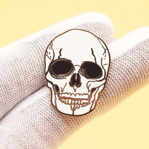 Stylish Skull Shaped Enamel Pin Metal badge brooch Edgy Accessory for Clothing & Backpacks in Kuwait