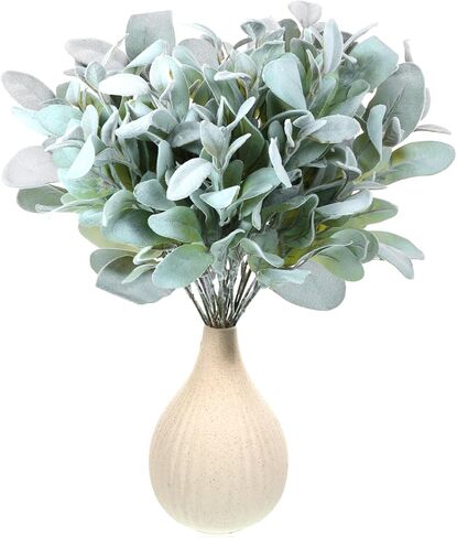 SHENLIU 20 جهاز كمبيوتر شخصى من خروف الأذن الاصطناعي ينبع 14 بوصة من أوراق المريمية المتجمعة لحفلات الزفاف باقات يختار قطعة مركزية لحفلات الزفاف في المنزل المزرعة DIY إكليل الزهور in Kuwait