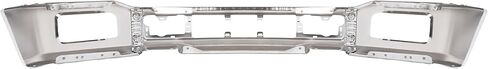Front Bumper Face Bar Compatible with 2018-2020 Ford F-150 W/Fog Lamps Replacement For JL3Z-17757-A FO1002430 Bumper Cover Steel Chrome Silvery 3PCS in Saudi Arabia