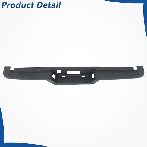 WFLNHB المصد الخلفي خطوة وسادة سوداء مزخرفة لاستبدال F-150 2021-2023 بدون ثقوب مستشعر مساعد الحديقة مع حزمة سحب المقطورة in Saudi Arabia