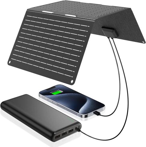 Ecosonique 8W شواحن الطاقة الشمسية المحمولة 5V USB-C الطاقة الصغيرة في حالات الطوارئ الألواح الشمسية القابلة للطي للتخييم والمشي لمسافات طويلة وحقائب الظهر للهواتف والساعات الذكية والمشجعين ومصباح يدوي وبنوك الطاقة الصغيرة وحزم البطاريات in Saudi Arabia