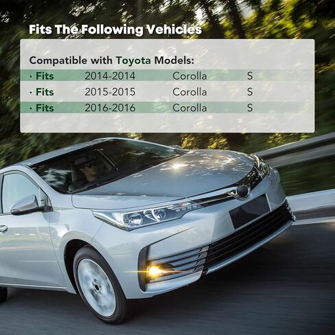 YHTAUTO الضباب الخفيف الحافة يناسب تويوتا كورولا S 2014-2016 المصد الأمامي الضباب غطاء خفيف الكسوة الجانب الأيسر للسائق in Saudi Arabia