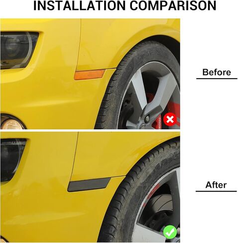 Jimen Compatible with 2010-2015 Chevrolet Camaro, 4PCS Light Eyebrow Cover Trim Bezels in Saudi Arabia