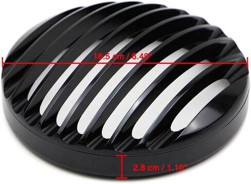 Dreamseek 5.75 inch Black Headlight Grille Cover for Harley 2004-2014 Sportster XL883 XL1200 exterior CNC Billet Aluminum Front Head Lamp Guard Grille Trim Black in Saudi Arabia