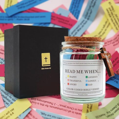 جرة آية الكتاب المقدس، اقرأني عندما آيات الكتاب المقدس في جرة للعواطف والمشاعر، دليل دراسة الكتاب المقدس الاتصال الروحي لوازم الهدايا المسيحية للنساء والرجال الصلاة الأمل جرة in Kuwait