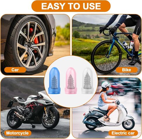طقم سدادات الإطارات 100 قطعة براغي لإصلاح الإطارات، تتضمن 3 أحجام من البراغي في الإطارات ومقابس البراغي in Kuwait