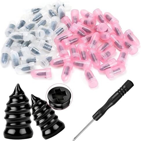 طقم أظافر مطاطي لإصلاح الإطارات 40 قطعة مع حجمين من المسامير المطاطية ومفك البراغي، لإصلاح الإطارات الفراغية السريعة في السيارات والدراجات النارية والشاحنات والدراجات (أسود) in Kuwait