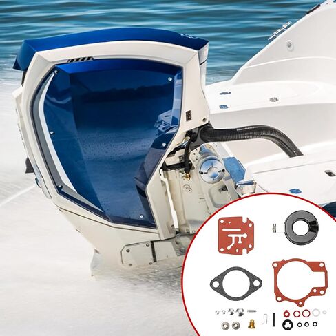 396701 مجموعة إعادة بناء المكربن ​​مع تعويم متوافق مع جونسون Evinrude 18 20 25 28 30 35 40 45 48 50 55 60 65 70 75 HP Marine Outboard Motors Carb Repair Kit يستبدل 392061 in Saudi Arabia