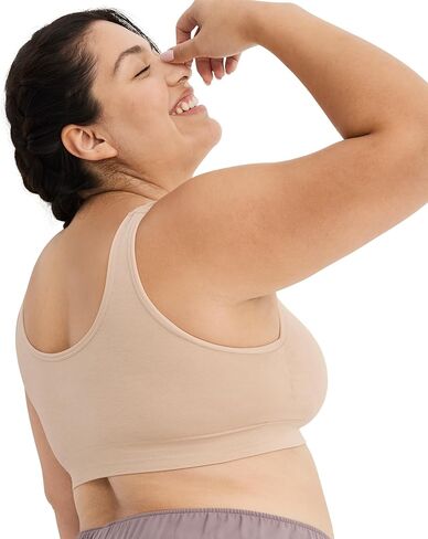 حمالة صدر نسائية من Jockey، Seamfree Back Smoothing Bralette، بيج فاتح، L in Kuwait