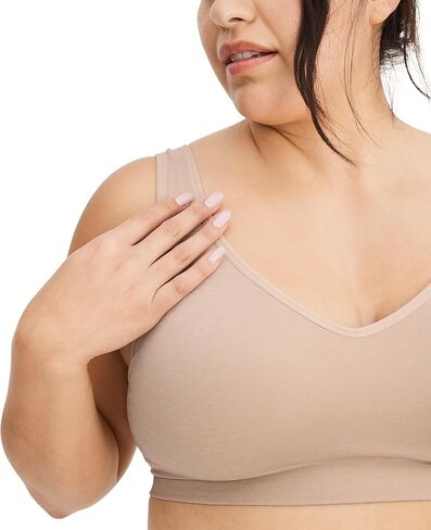 حمالة صدر نسائية من Jockey، Seamfree Back Smoothing Bralette، بيج فاتح، L in Kuwait